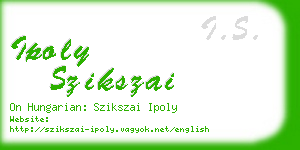ipoly szikszai business card